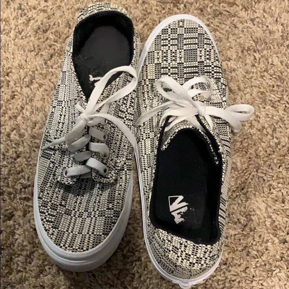 Great condition black and white checked vans